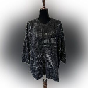 Pure J.Jill Patchwork Boxy Knit Sweater size M